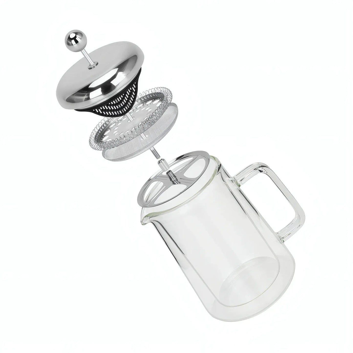 Double Wall French Press Coffee Maker 1000ml - Borosilicate Glass