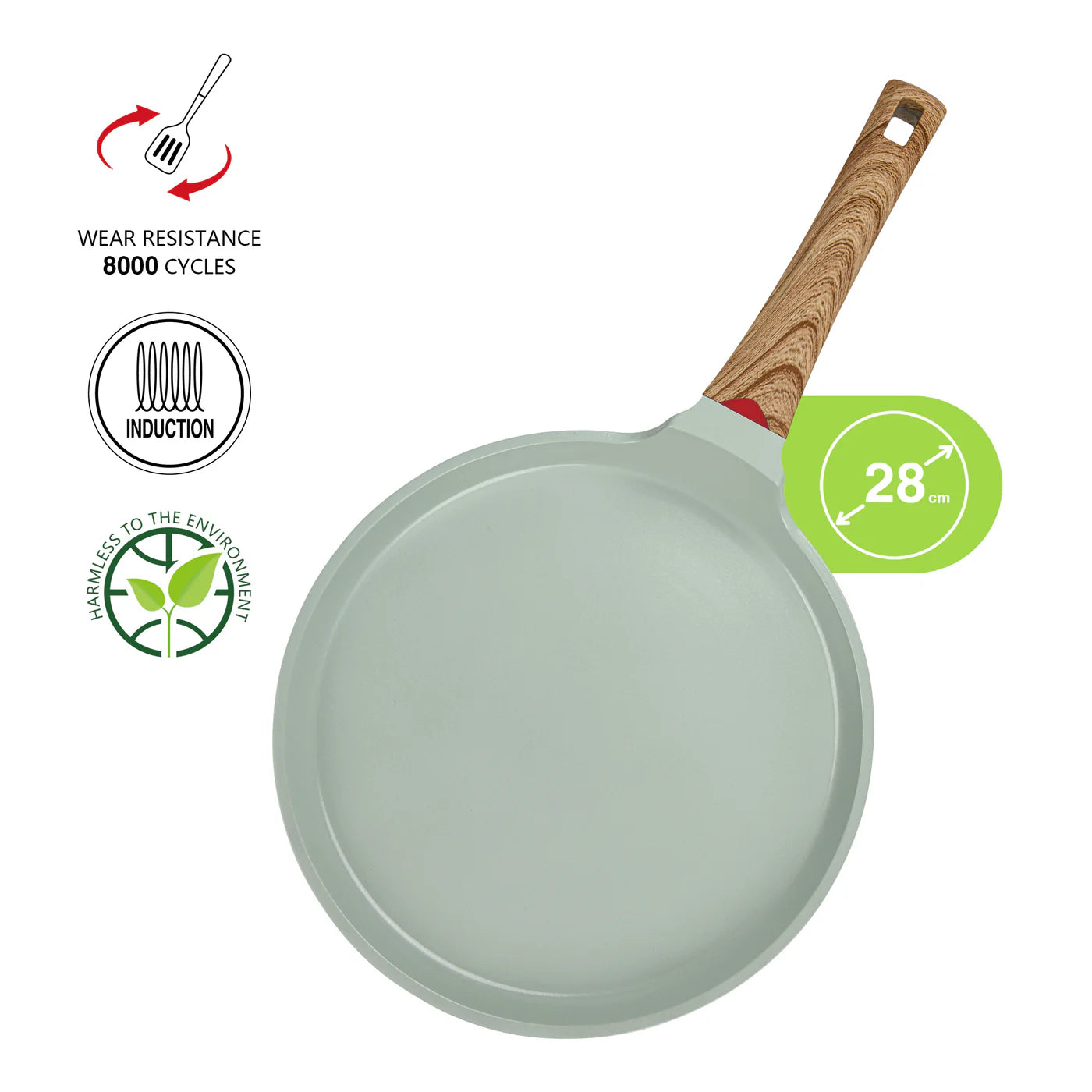 Crepe Pan 28cm with Induction Bottom (Aluminium with Non-stick Coating) - CAMEO Series