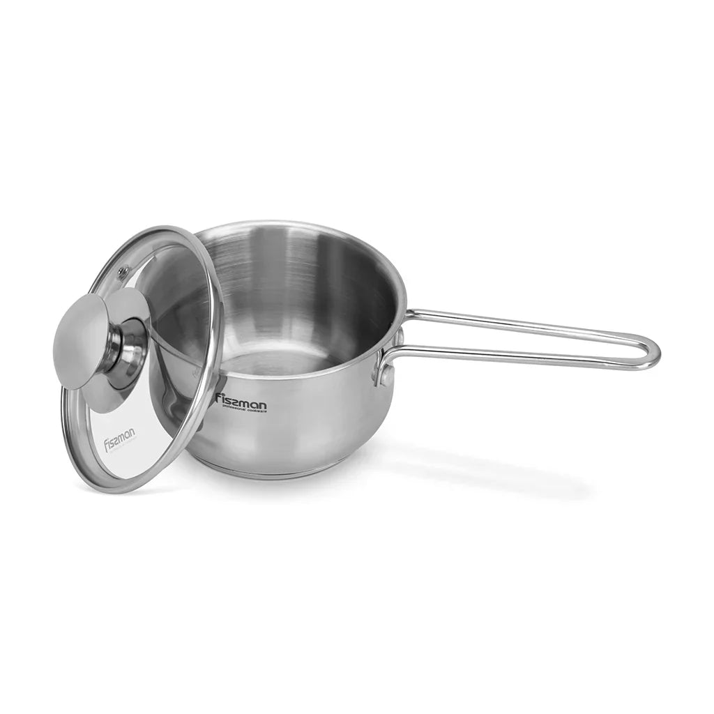 Saucepan GULLIVER 12x7.5cm / 0.8 LTR with Glass Lid