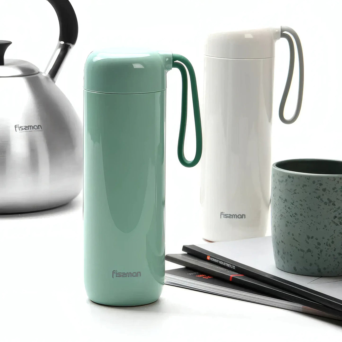 Thermal Infuser Flask Vacuum Stainless Steel Bottle 400ml Never Spill Over