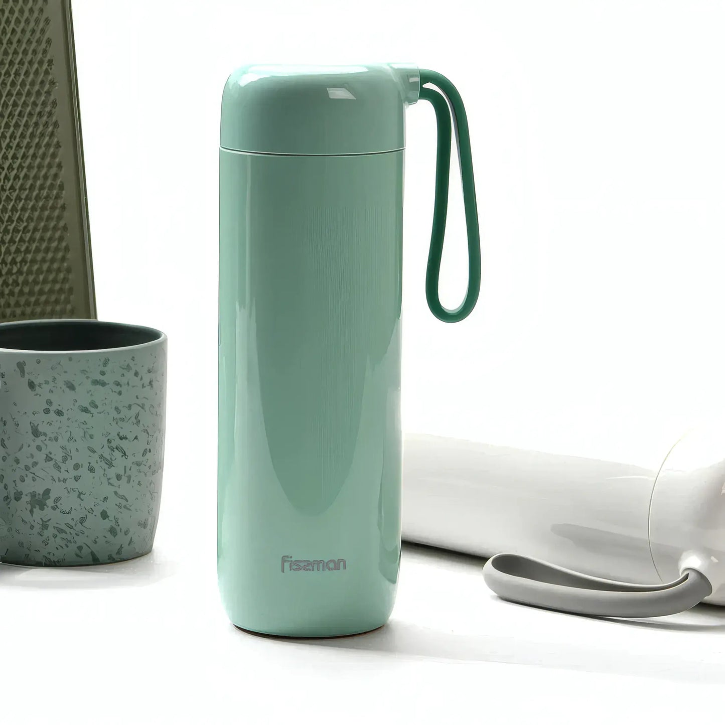Thermal Infuser Flask Vacuum Stainless Steel Bottle 400ml Never Spill Over