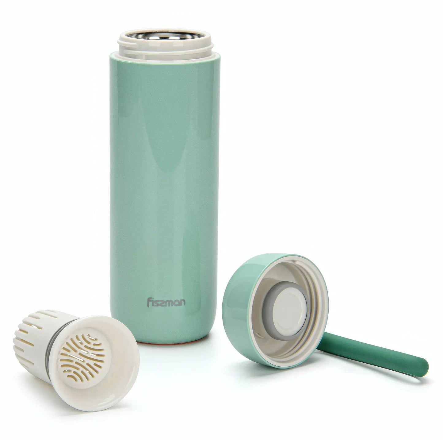 Thermal Infuser Flask Vacuum Stainless Steel Bottle 400ml Never Spill Over