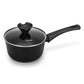 Saucepan 16x8 cm / 1.39 LTR with Glass Lid and Induction Bottom (Aluminium with Non-stick Coating) - ANGELA Series