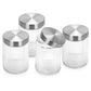 Set of 4 Storage Jars 1300ml (Glass)