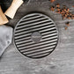 Round Grill Press With Bakelite Knob Black 24cm (Cast Iron)