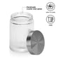 Set of 4 Storage Jars 1300ml (Glass)