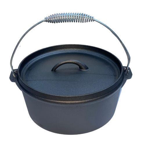 Dutch Oven Pan 25 x 10cm With Two Side Handles and Hanger (cast iron)