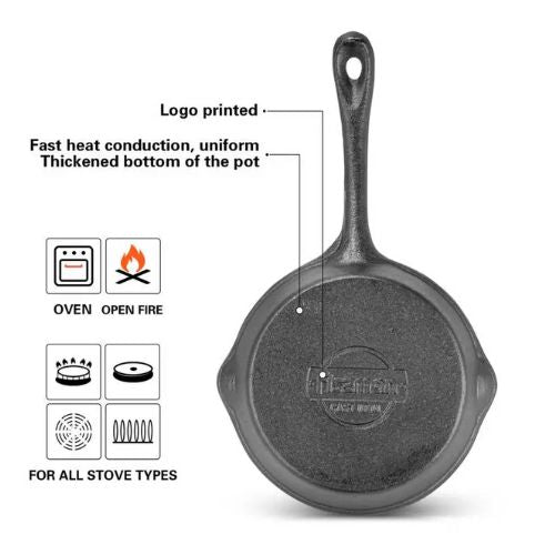 Non-Stick Cast Iron Frying Pan 16cm 