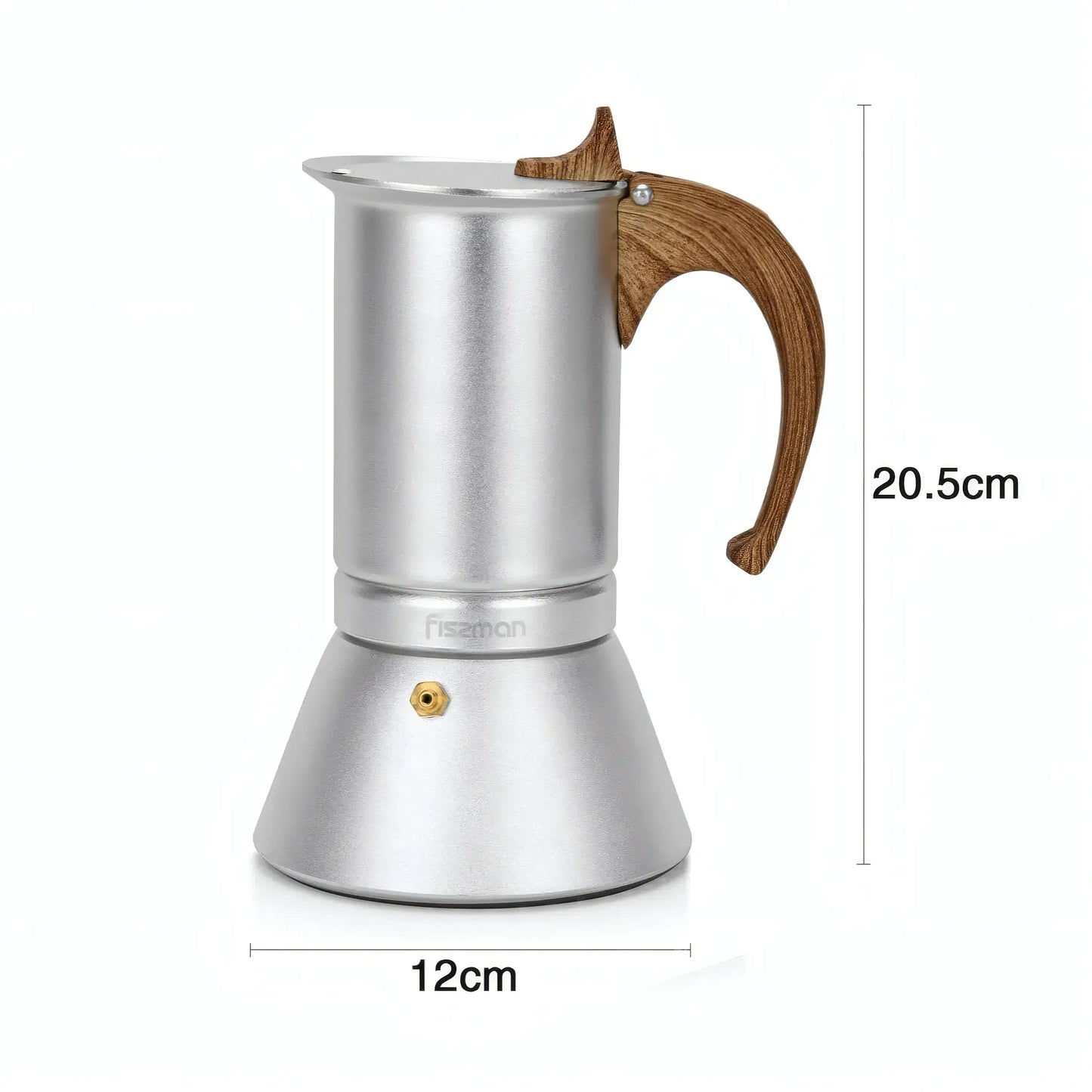 Coffee Maker 300ml For 6 Cups Pressed Aluminium Wooden Handle And Knob