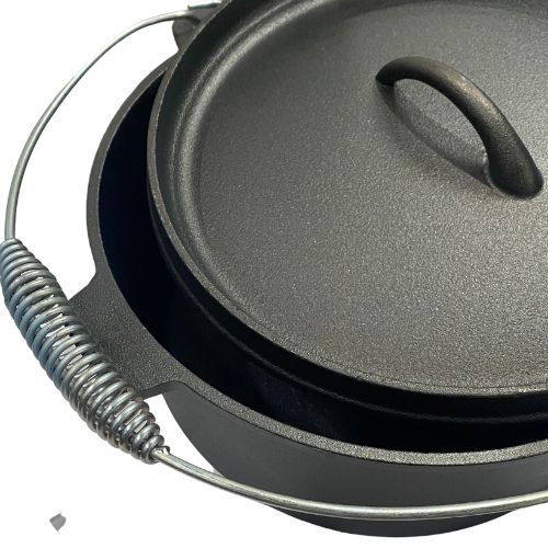 Dutch Oven Pan 25 x 10cm With Two Side Handles and Hanger (cast iron)