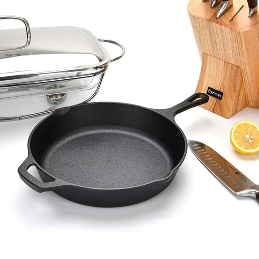 Non-Stick Cast Iron Frying Pan 26cm with Helper Handle
