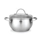 Stockpot 24 x 13cm 5.9 LTR with glass lid stainless steel