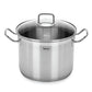 Stockpot 24 x 18cm 8.1 LTR with Glass Lid Stainless Steel