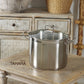 Stockpot 24 x 18cm 8.1 LTR with Glass Lid Stainless Steel