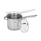 Saucepan FEDELE 18x15cm / 3.57 LTR with Glass Lid and Frying Basket