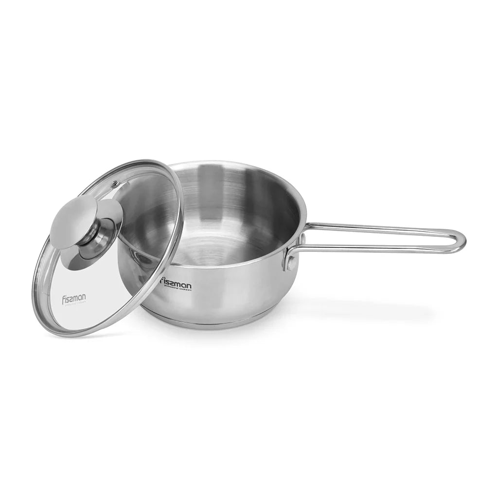 Saucepan GULLIVER 14x6.5cm / 0.9 LTR with Glass Lid