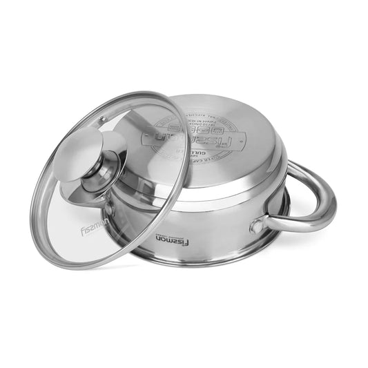 Mini Cooking Pot GULLIVER 14x6cm / 0.9 LTR with Glass Lid