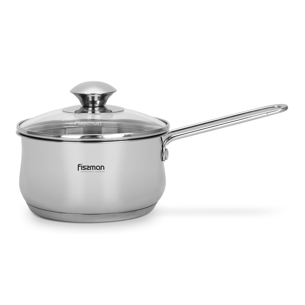 Saucepan GULLIVER 14x7.5cm / 1.1 LTR with Glass Lid