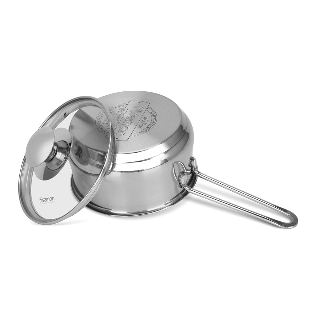 Saucepan GULLIVER 14x7.5cm / 1.1 LTR with Glass Lid