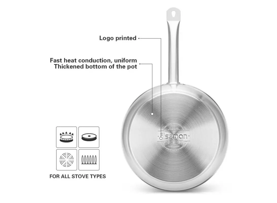 Frying Pan 28 x 6.5cm Stainless Steel