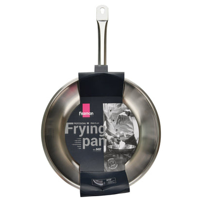 Frying Pan 28 x 6.5cm Stainless Steel - Fissman Australia