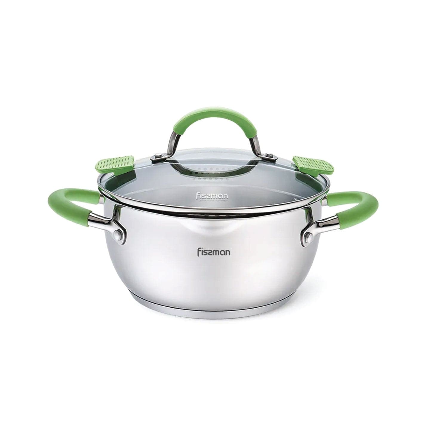 Stockpot 18x9cm with Pouring Lip and Lid Strainer Stainless Steel