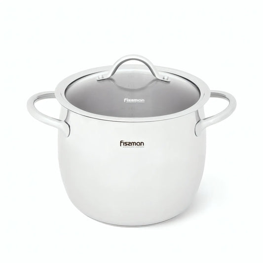 Stockpot with Glass Lid Stainless Steel 5.7 LTR - VIVIEN Series