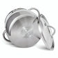 Stockpot with Glass Lid Stainless Steel 7.7 LTR - VIVIEN Series