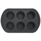 6 Cup Muffin Pan 32x20x3.5cm (Carbon Steel with Non-stick Coating)