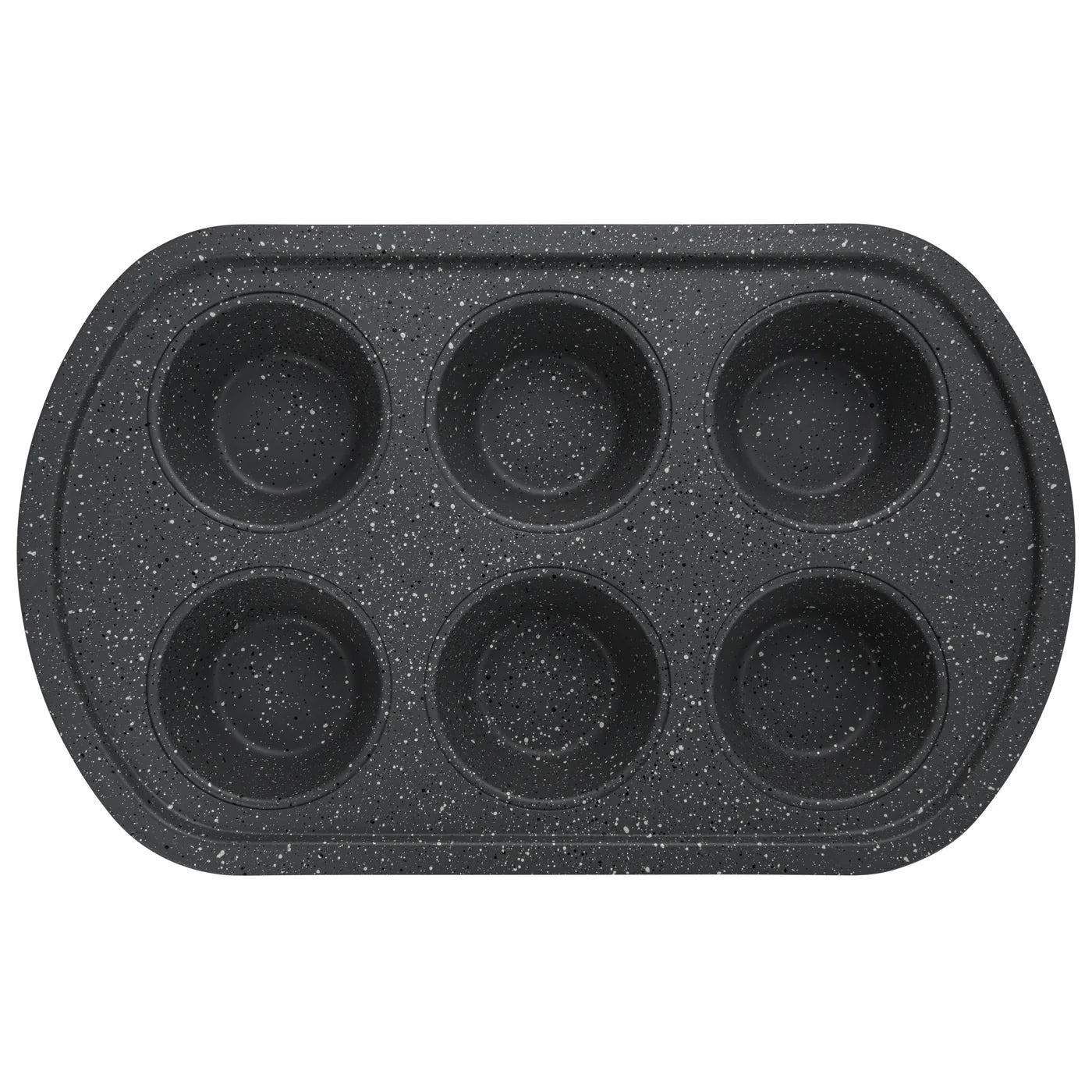 6 Cup Muffin Pan 32x20x3.5cm (Carbon Steel with Non-stick Coating)