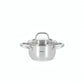Casserole Cookware Set - 6 pcs with Glass Lids (Stainless Steel) - FLORY Series