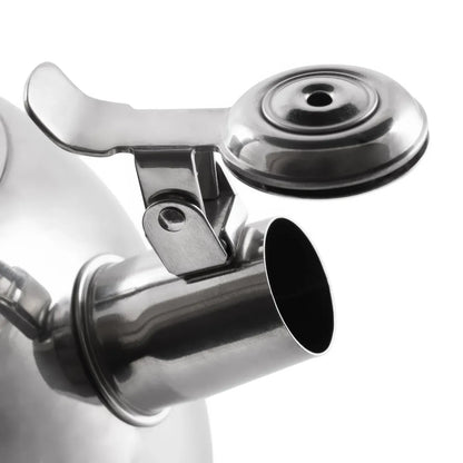 Close-up of a shiny metal exhaust pipe on a white background