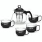 Teapot 700ml with 4 Cups 150ml Glass