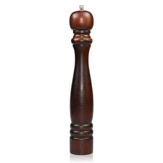 Pepper mill 35 x 6cm wooden body with zinc alloy grinder