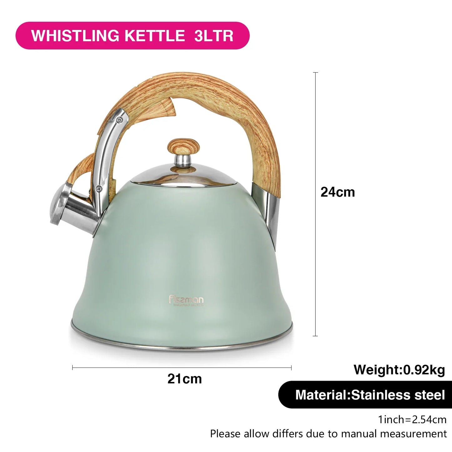 Whistling Tea Kettle Azura Series Stainless Steel - 3.0L