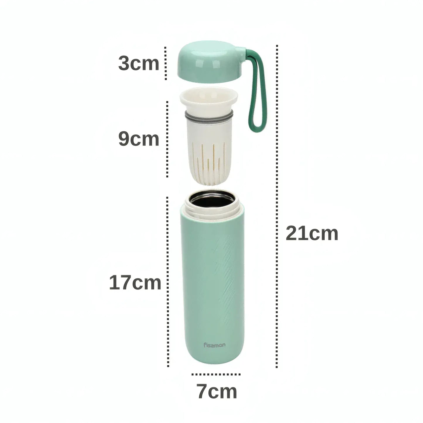 Thermal Infuser Flask Vacuum Stainless Steel Bottle 400ml Never Spill Over