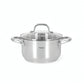 Casserole Cookware Set - 6 pcs with Glass Lids (Stainless Steel) - FLORY Series