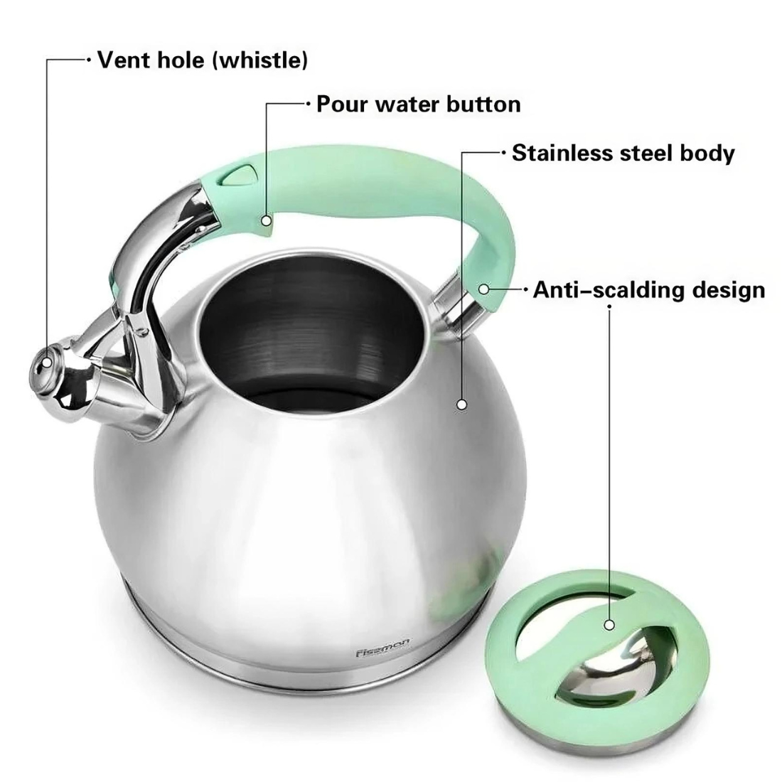 Whistling Tea Kettle Jessica Series Stainless Steel 3.0L