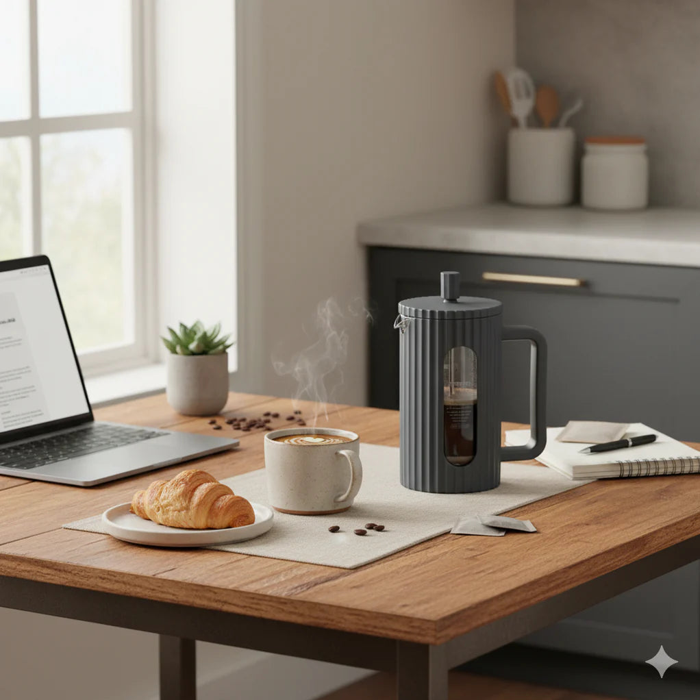 French Press Coffee Maker 350ml (Borosilicate Glass)