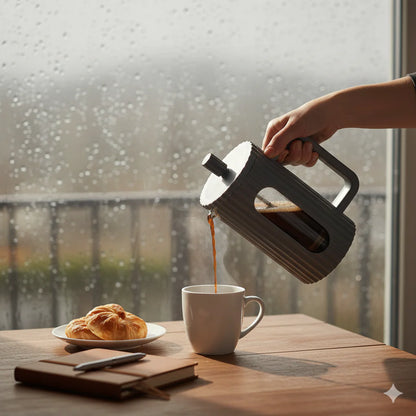 French Press Coffee Maker 350ml (Borosilicate Glass)
