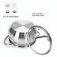 Stockpot with Glass Lid Stainless Steel 1.8 LTR - MARTINEZ Series