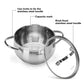 Stockpot 16 x 9cm 1.8 LTR with Glass Lid Stainless Steel