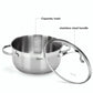 Stockpot with Glass Lid Stainless Steel 7.1 LTR - LUMINOSA Series