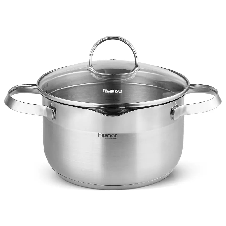 Stockpot 3.4 LTR with Pouring Lip and Lid Strainer Stainless Steel