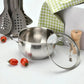 Stockpot with Glass Lid Stainless Steel 1.8 LTR - MARTINEZ Series