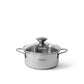 Saucepot BAMBINO 14 x 6cm 0.9 LTR with Glass Lid Stainless Steel