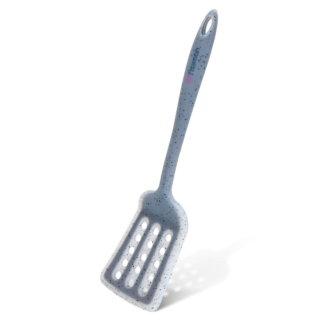 Silicone Slotted Turner Grey - 33.5cm