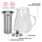 Tea Pot 950ml With Stainless Steel Filter - Borosilicate Glass
