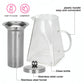 Teapot 950ml With Stainless Steel Filter - 6481 - Borosilicate Glass