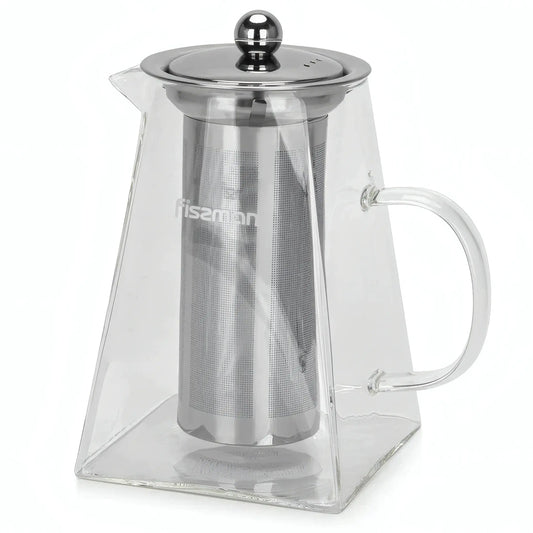 Teapot 950ml With Stainless Steel Filter - 6481 - Borosilicate Glass